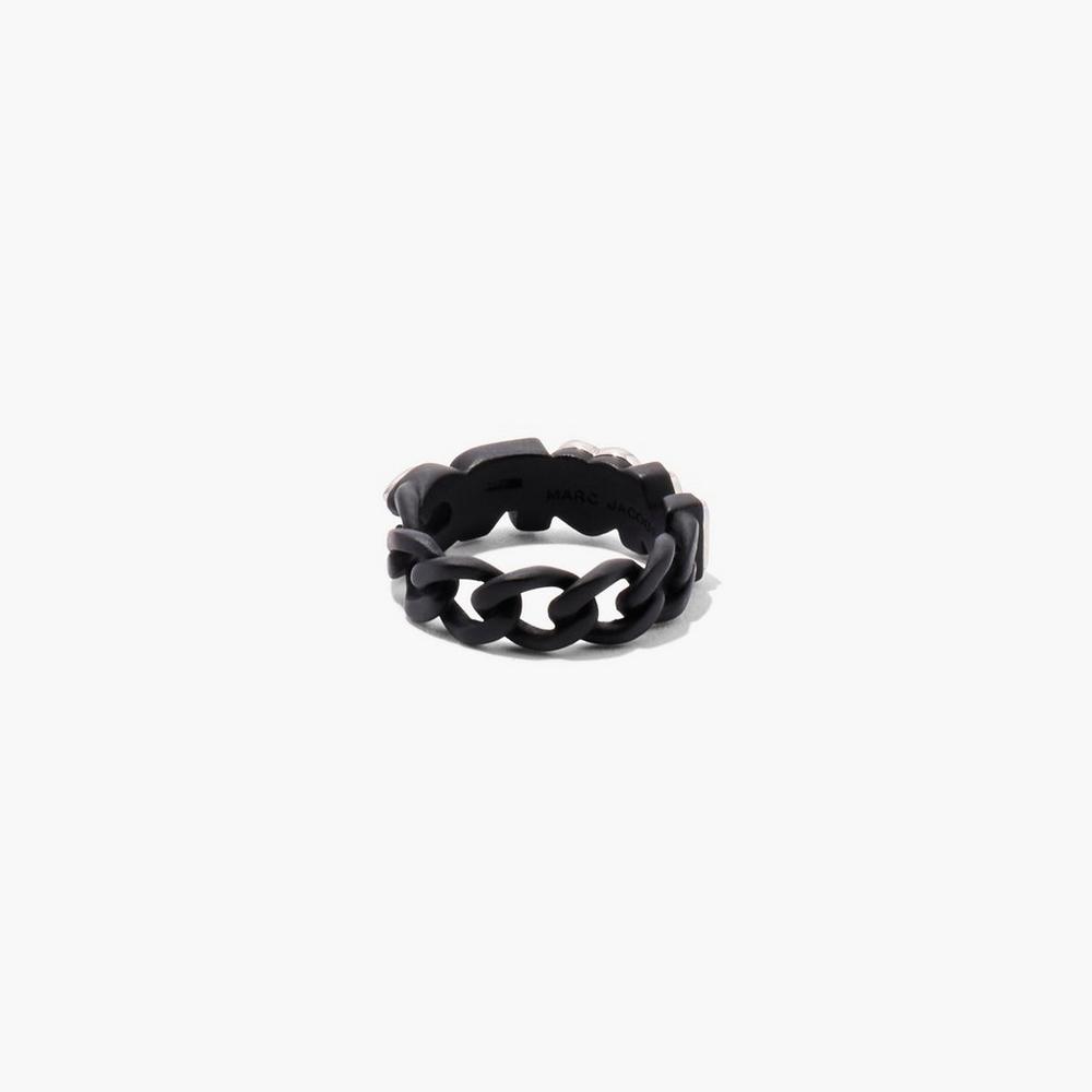 Anillos Marc Jacobs Charmed Marc Chain Mujer Negras Multicolor | RKPA-31278