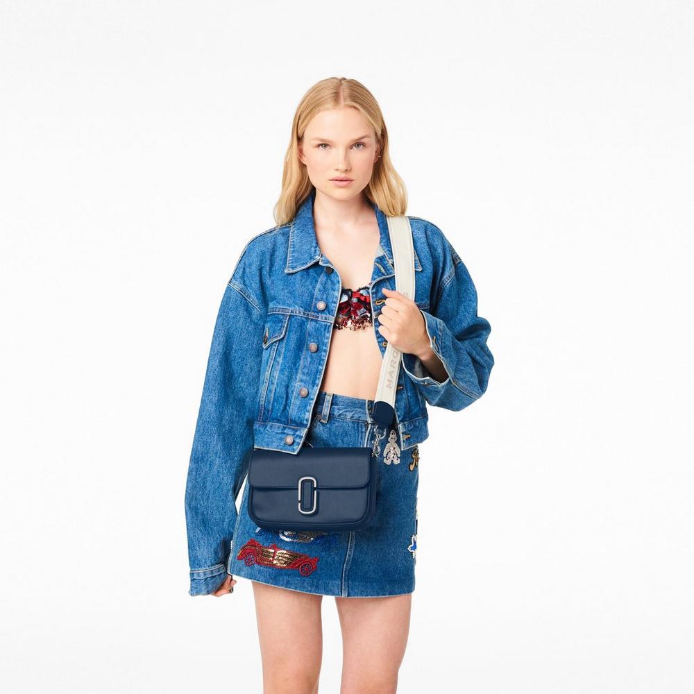 Bolsa De Hombro Marc Jacobs J Marc Soft Mujer Azules | VYKG-61738