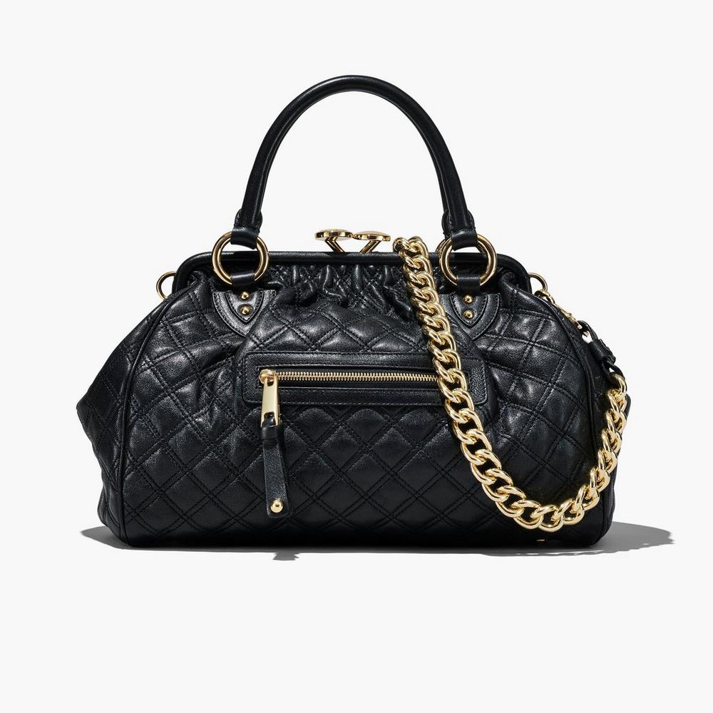 Bolsa De Hombro Marc Jacobs Re-Edition Acolchado Leather Mujer Negras | MTAE-80923