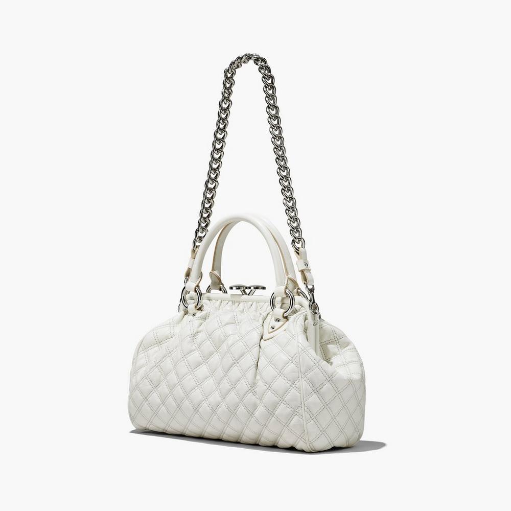 Bolsa De Hombro Marc Jacobs Re-Edition Acolchado Leather Mujer Blancas | TDVO-30217