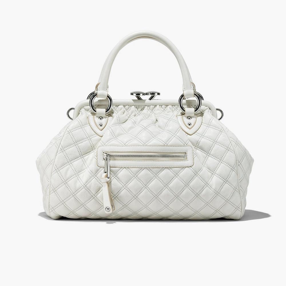 Bolsa De Hombro Marc Jacobs Re-Edition Acolchado Leather Mujer Blancas | TDVO-30217