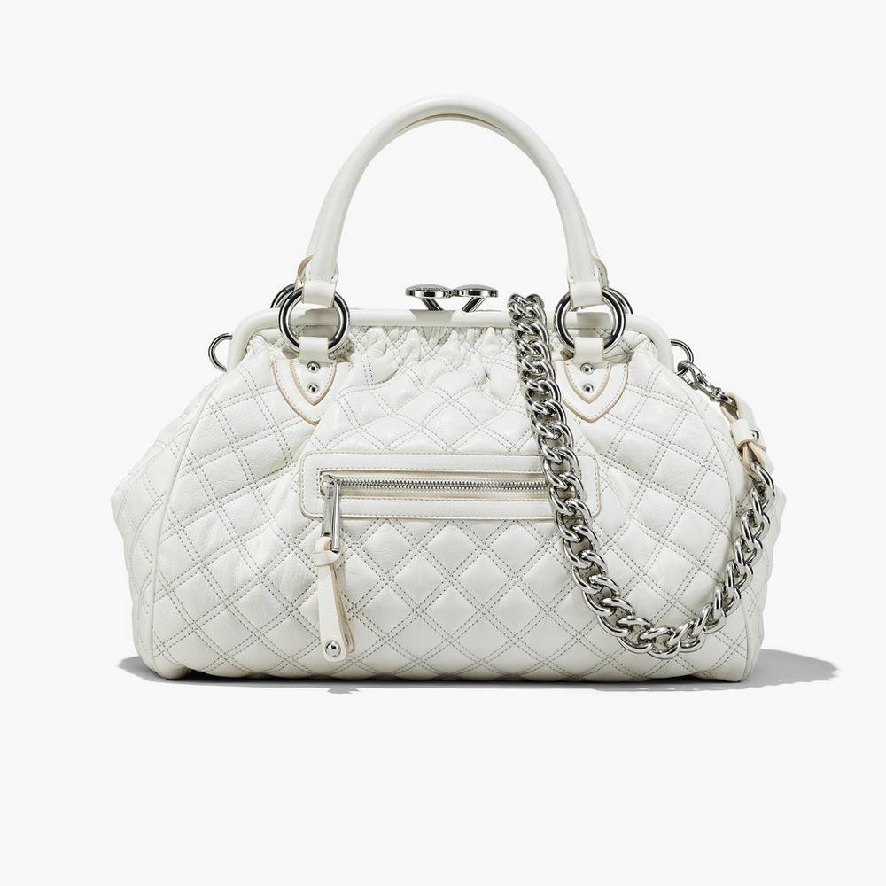 Bolsa De Hombro Marc Jacobs Re-Edition Acolchado Leather Mujer Blancas | TDVO-30217