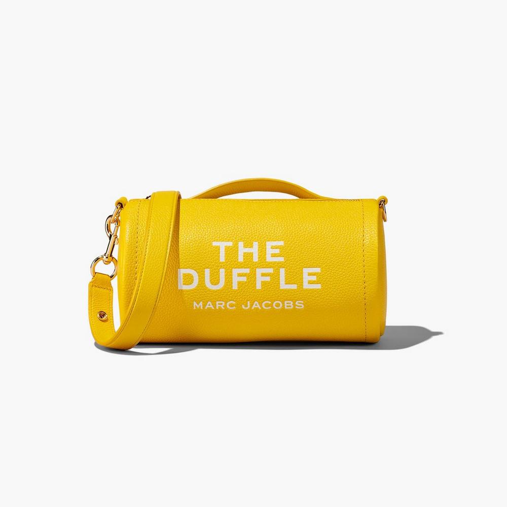 Bolsa Duffle Marc Jacobs Leather Mujer Amarillo | VBHU-38475