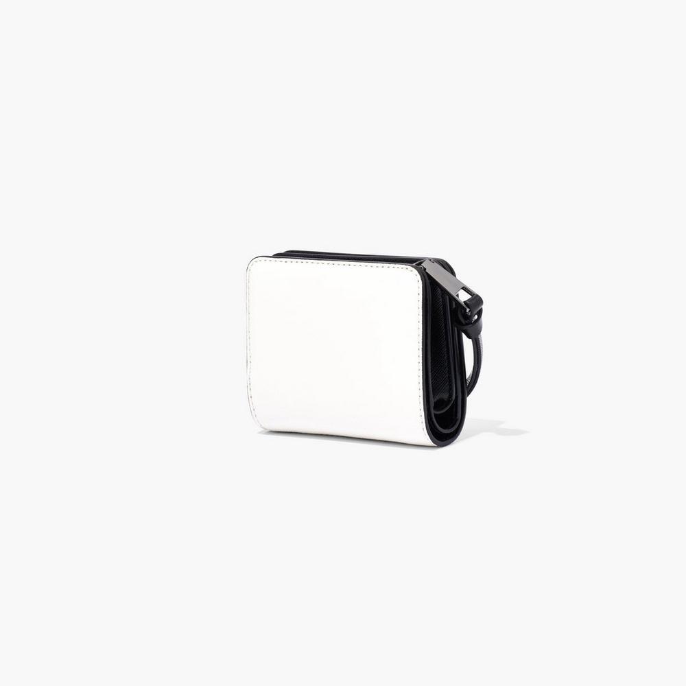 Bolsa Snapshot Marc Jacobs Mini Compact Wallet Mujer Negras Blancas | QPNR-12035