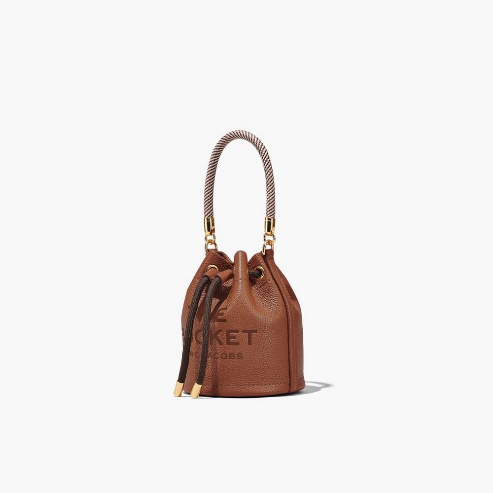 Bolso Saco Marc Jacobs Leather Micro Mujer Marrones | CFWY-49761