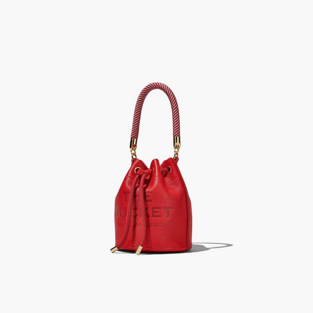 Bolso Saco Marc Jacobs Leather Micro Mujer Rojas | VJNE-16890