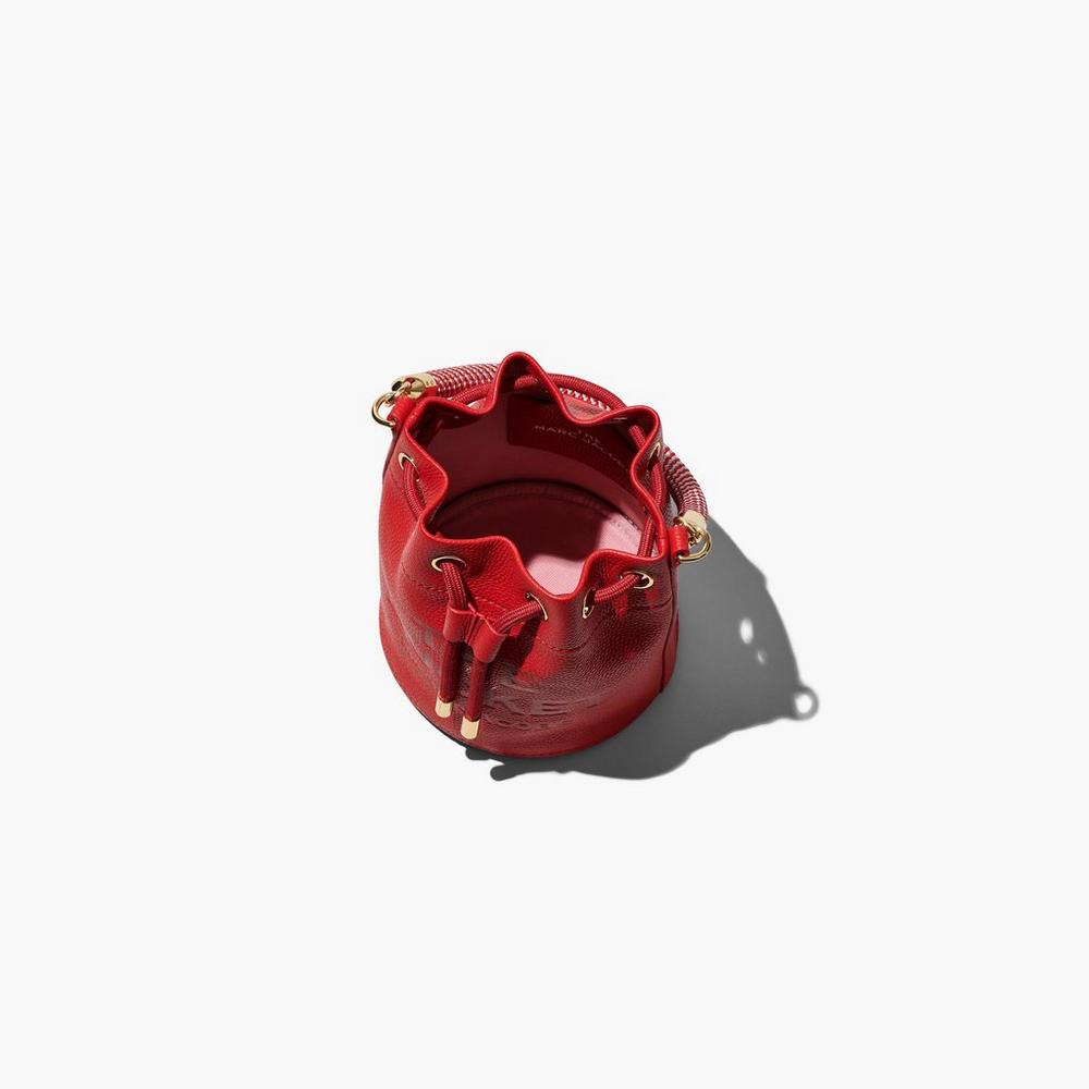 Bolso Saco Marc Jacobs Leather Micro Mujer Rojas | VJNE-16890