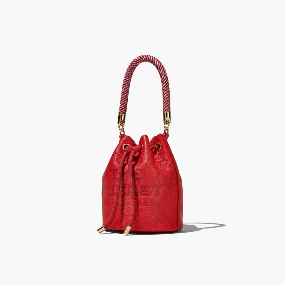 Bolso Saco Marc Jacobs Leather Mujer Rojas | FGSW-40721