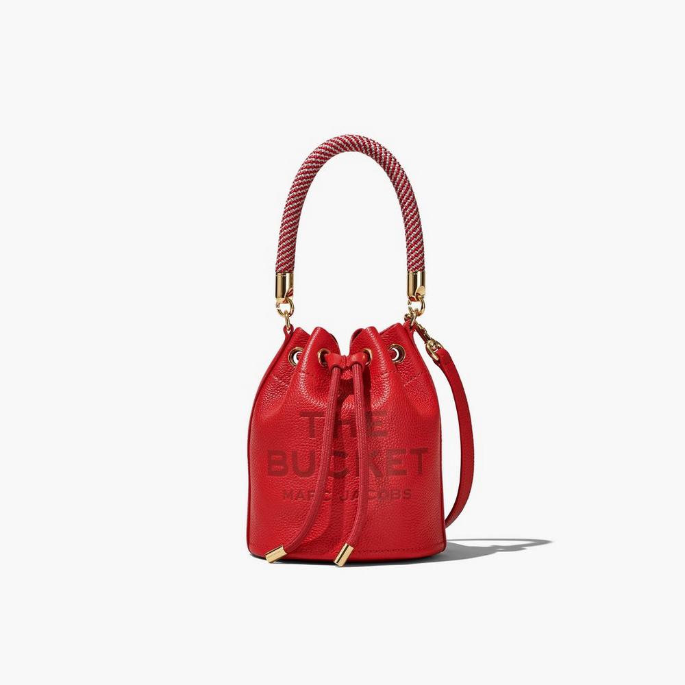 Bolso Saco Marc Jacobs Leather Mujer Rojas | FGSW-40721