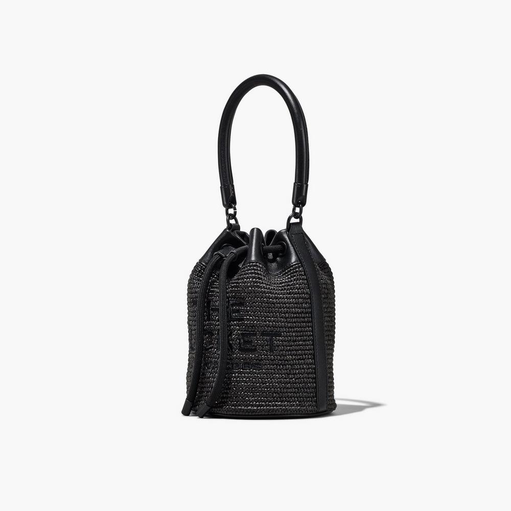 Bolso Saco Marc Jacobs Woven DTM Mujer Negras | QTOP-23647