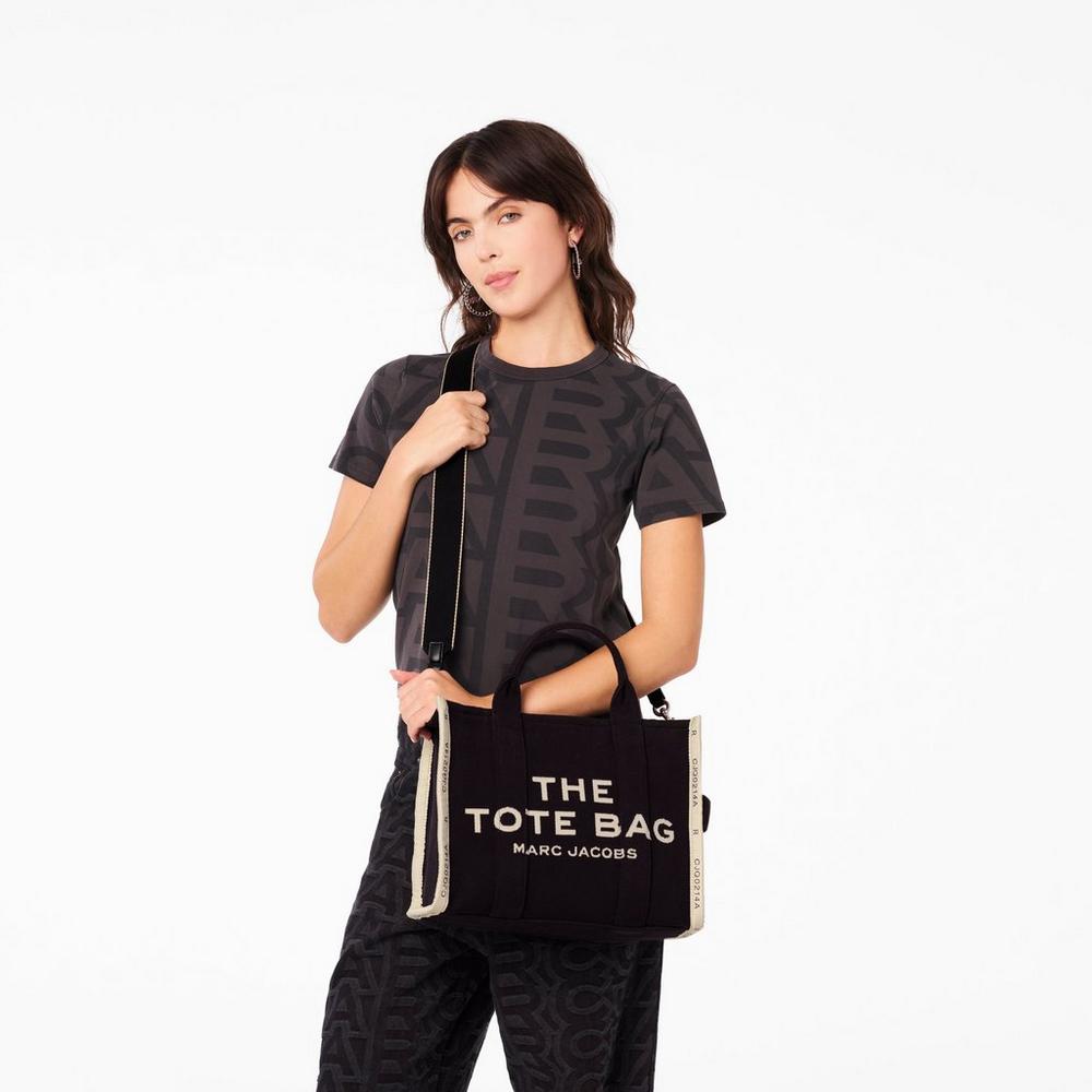 Bolso Tote Marc Jacobs Jacquard Medium Mujer Negras | WQFD-89026