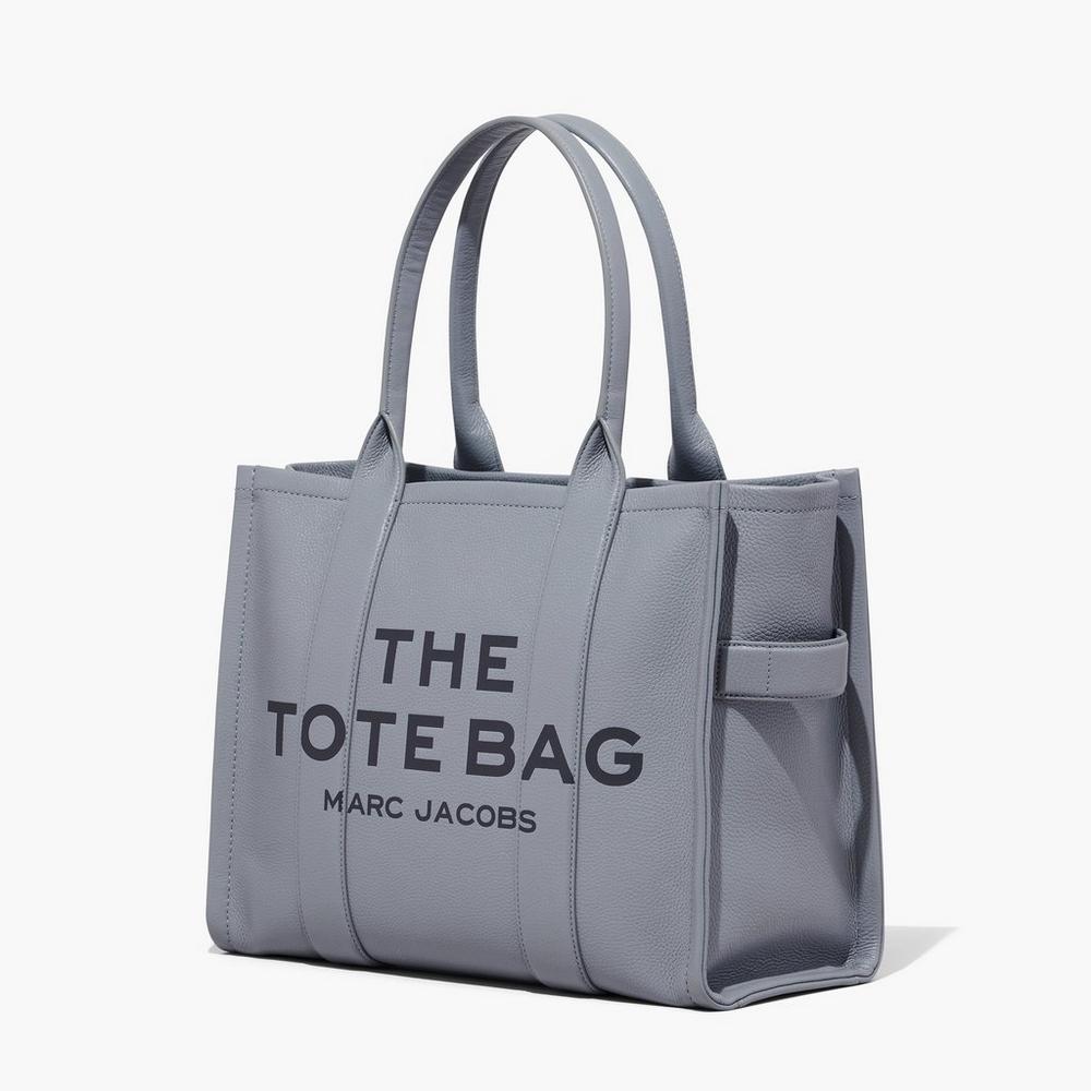 Bolso Tote Marc Jacobs Leather Large Mujer Gris | VDZB-17862