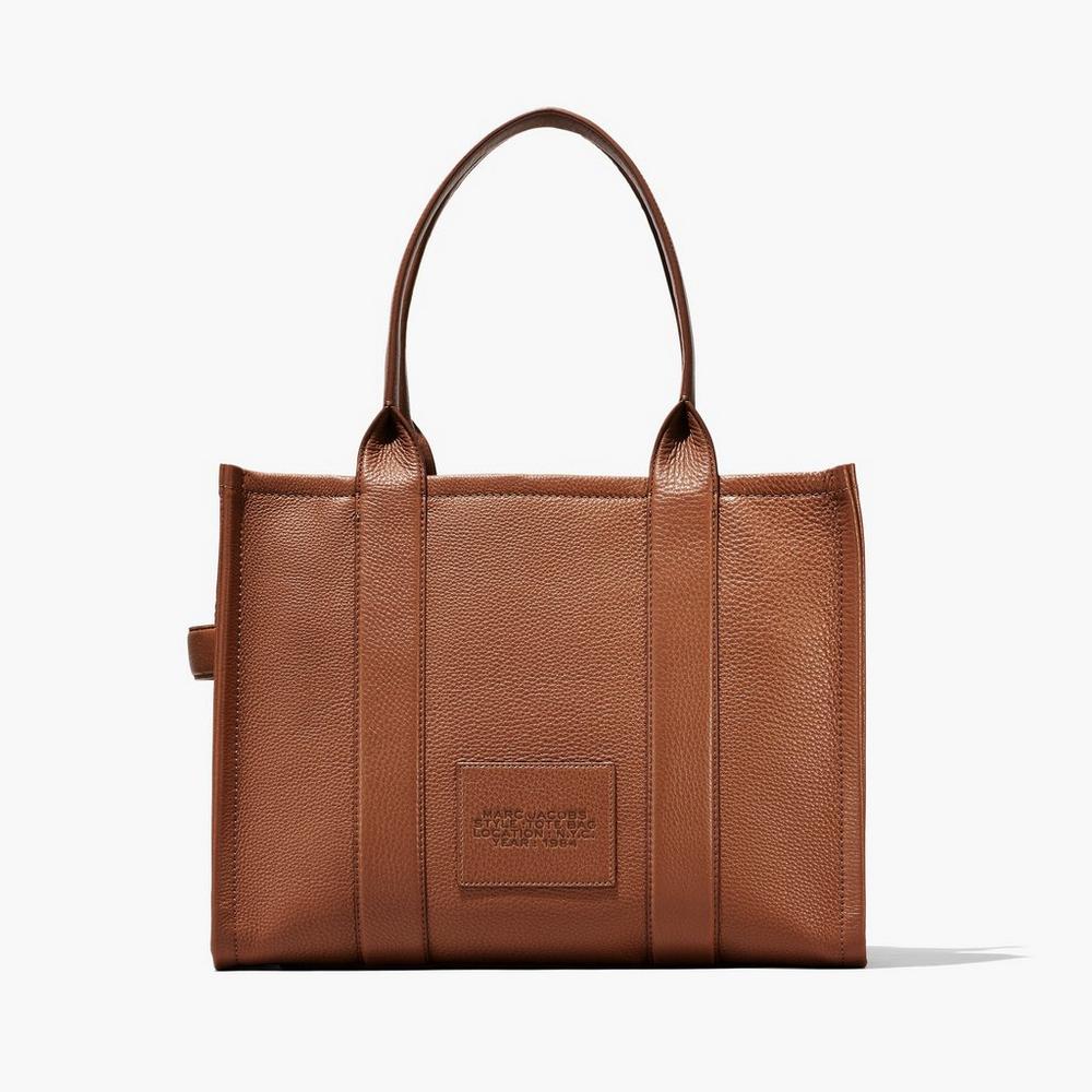 Bolso Tote Marc Jacobs Leather Large Mujer Marrones | VHUR-60517