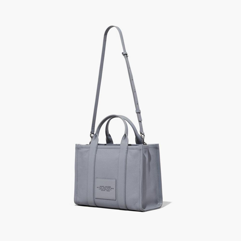 Bolso Tote Marc Jacobs Leather Medium Mujer Gris | GBAV-21849