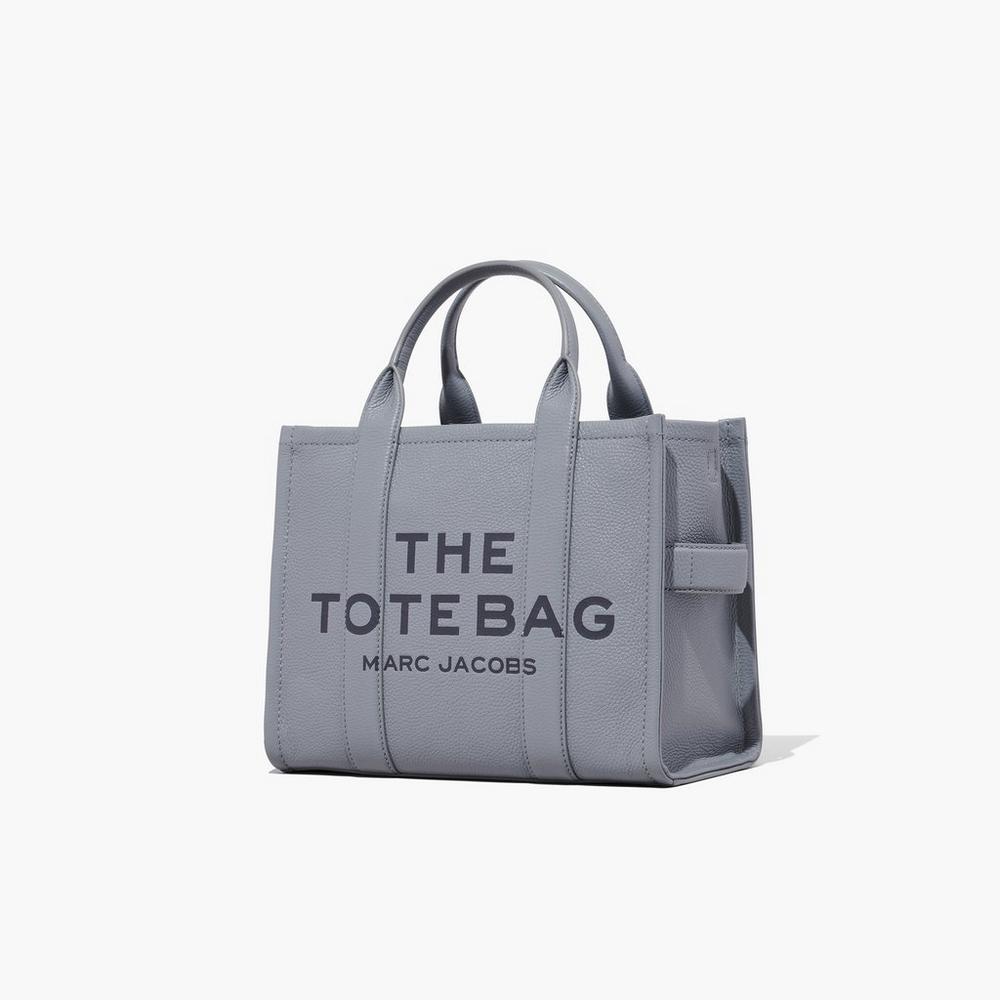 Bolso Tote Marc Jacobs Leather Medium Mujer Gris | GBAV-21849