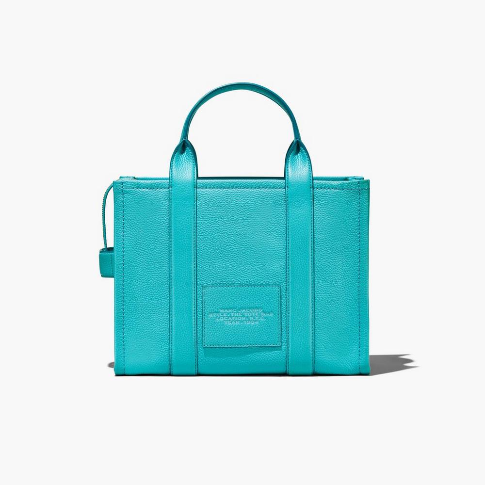 Bolso Tote Marc Jacobs Leather Medium Mujer Darkturquoise | HOYD-98132