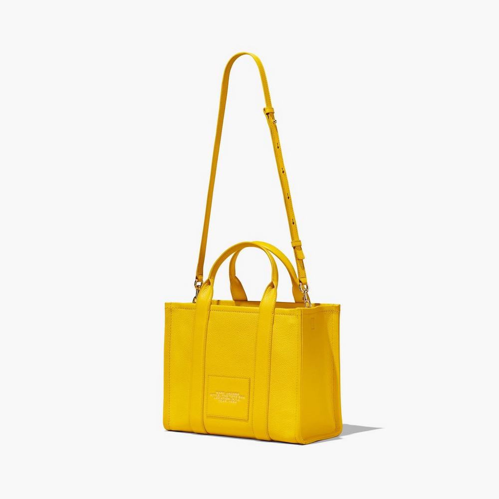 Bolso Tote Marc Jacobs Leather Medium Mujer Amarillo | KNSX-76245