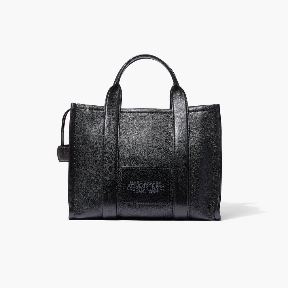 Bolso Tote Marc Jacobs Leather Medium Mujer Negras | MHWQ-12604