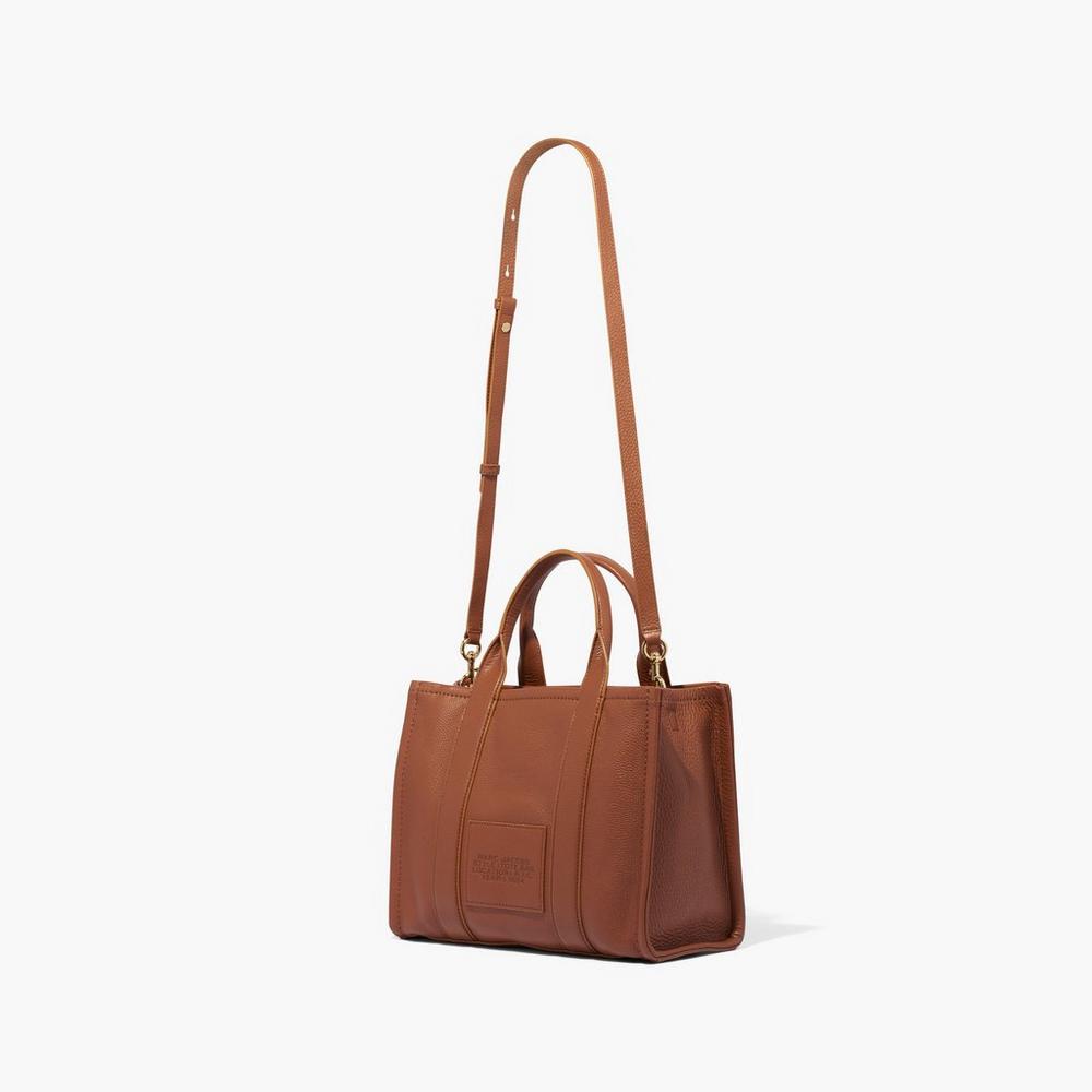 Bolso Tote Marc Jacobs Leather Medium Mujer Marrones | UBEK-27539