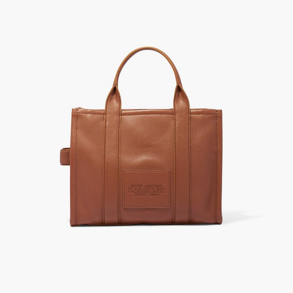 Bolso Tote Marc Jacobs Leather Medium Mujer Marrones | UBEK-27539