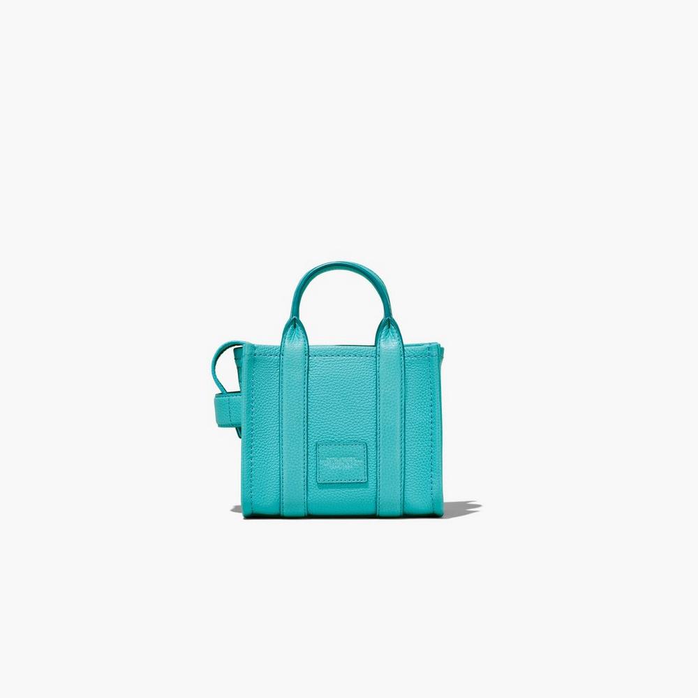 Bolso Tote Marc Jacobs Leather Micro Mujer Darkturquoise | AMLQ-03196