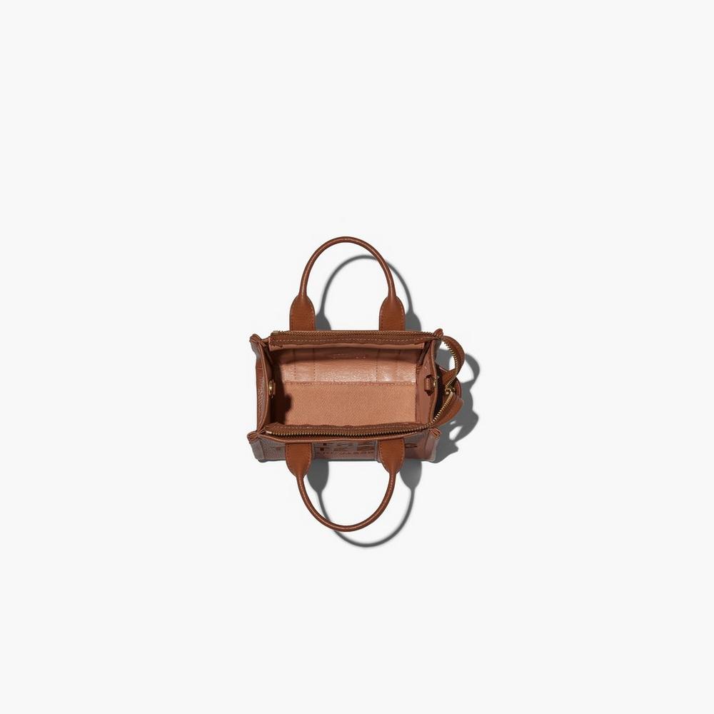 Bolso Tote Marc Jacobs Leather Micro Mujer Marrones | NZKJ-47859