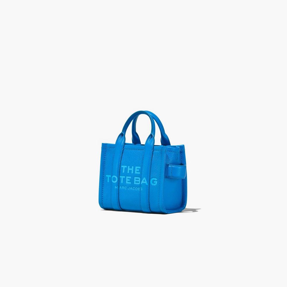 Bolso Tote Marc Jacobs Leather Micro Mujer Azules | QXMY-97831