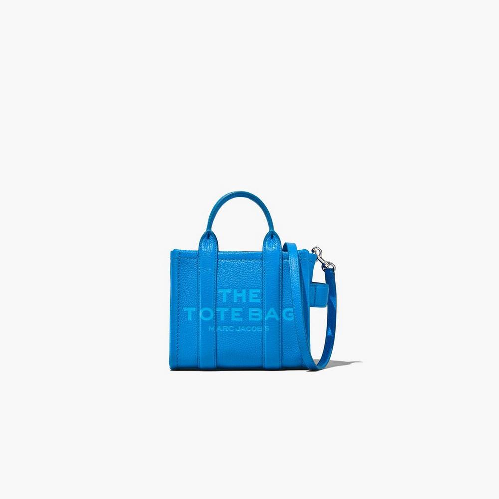 Bolso Tote Marc Jacobs Leather Micro Mujer Azules | QXMY-97831