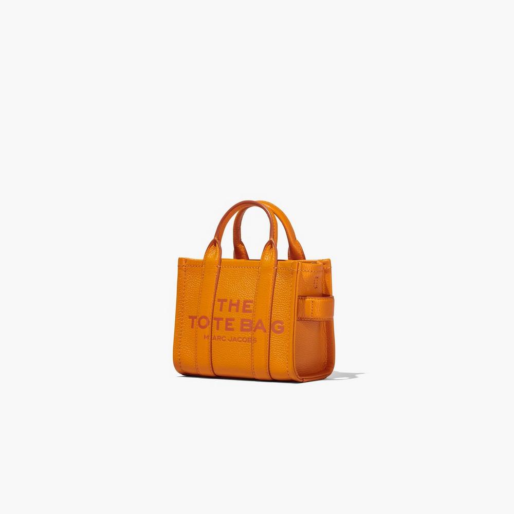 Bolso Tote Marc Jacobs Leather Micro Mujer Darkorange | ZKLJ-96435