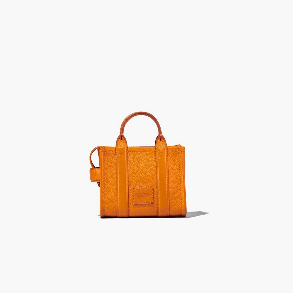 Bolso Tote Marc Jacobs Leather Micro Mujer Darkorange | ZKLJ-96435