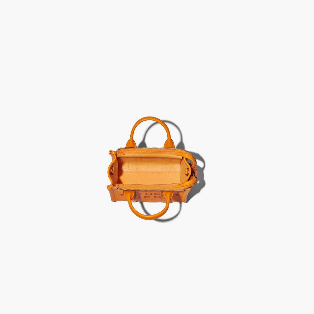 Bolso Tote Marc Jacobs Leather Micro Mujer Darkorange | ZKLJ-96435