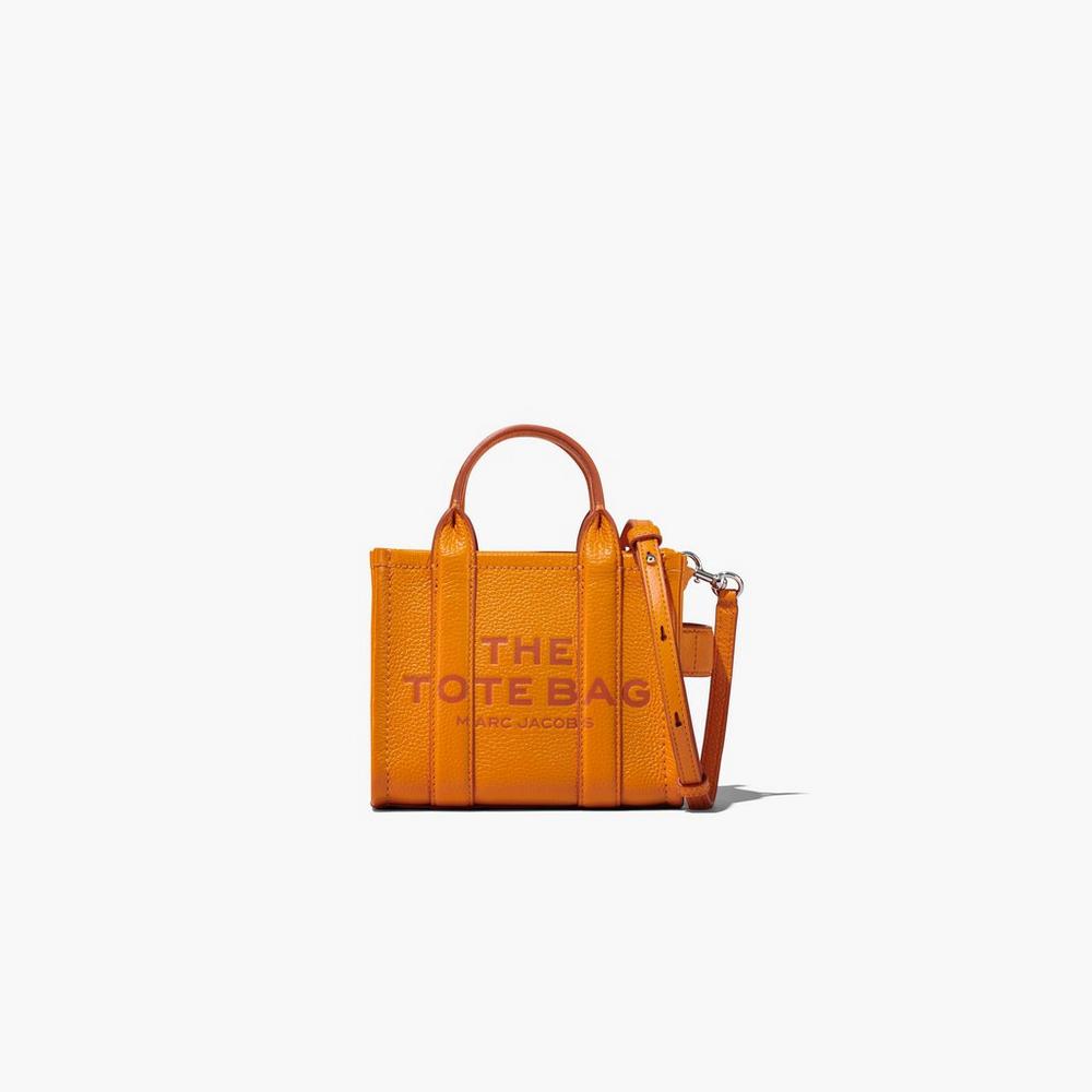 Bolso Tote Marc Jacobs Leather Micro Mujer Darkorange | ZKLJ-96435