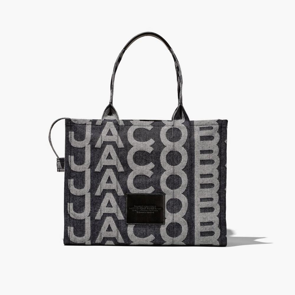 Bolso Tote Marc Jacobs Monogram Denim Large Tote Mujer Azules | OQFP-45837