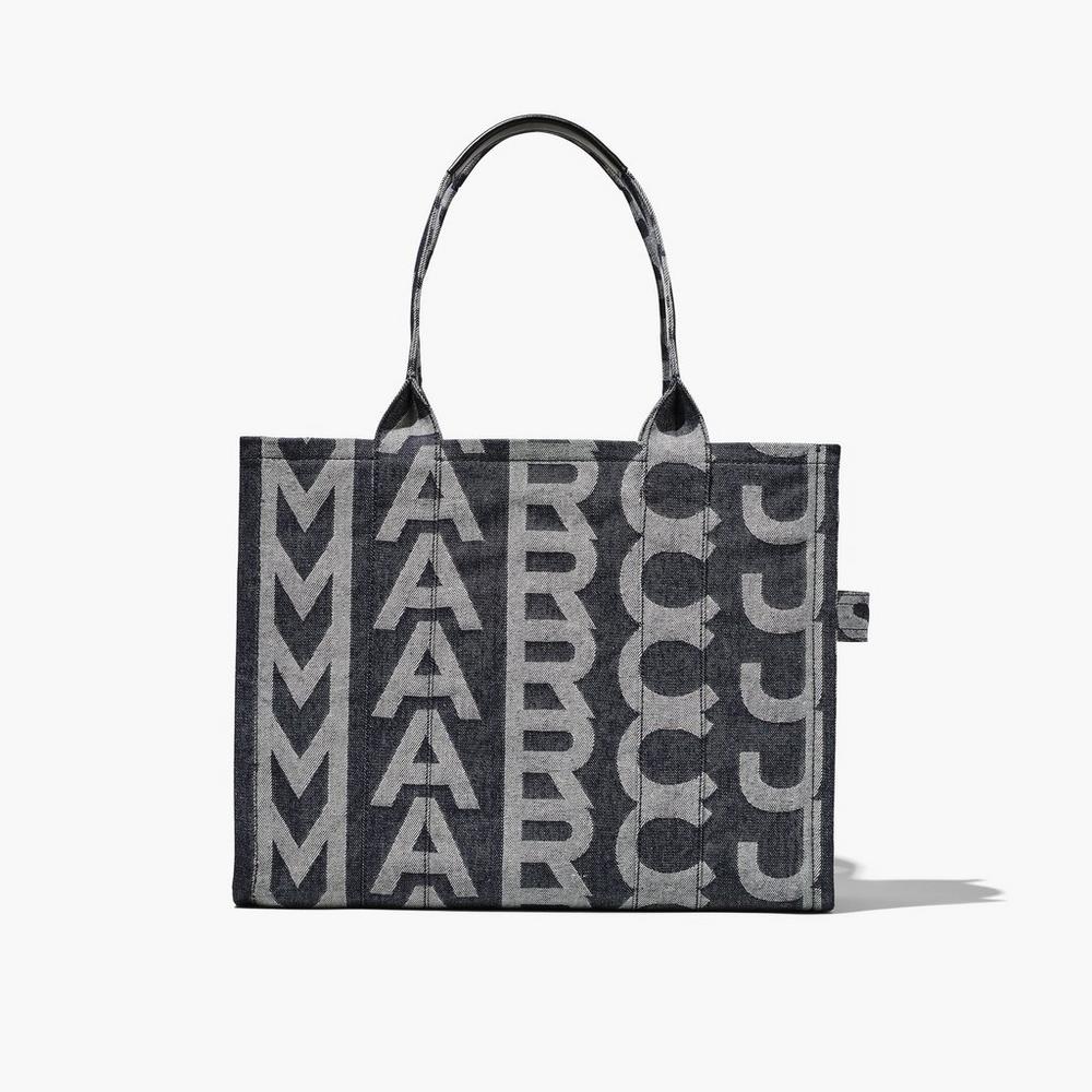 Bolso Tote Marc Jacobs Monogram Denim Large Tote Mujer Azules | OQFP-45837