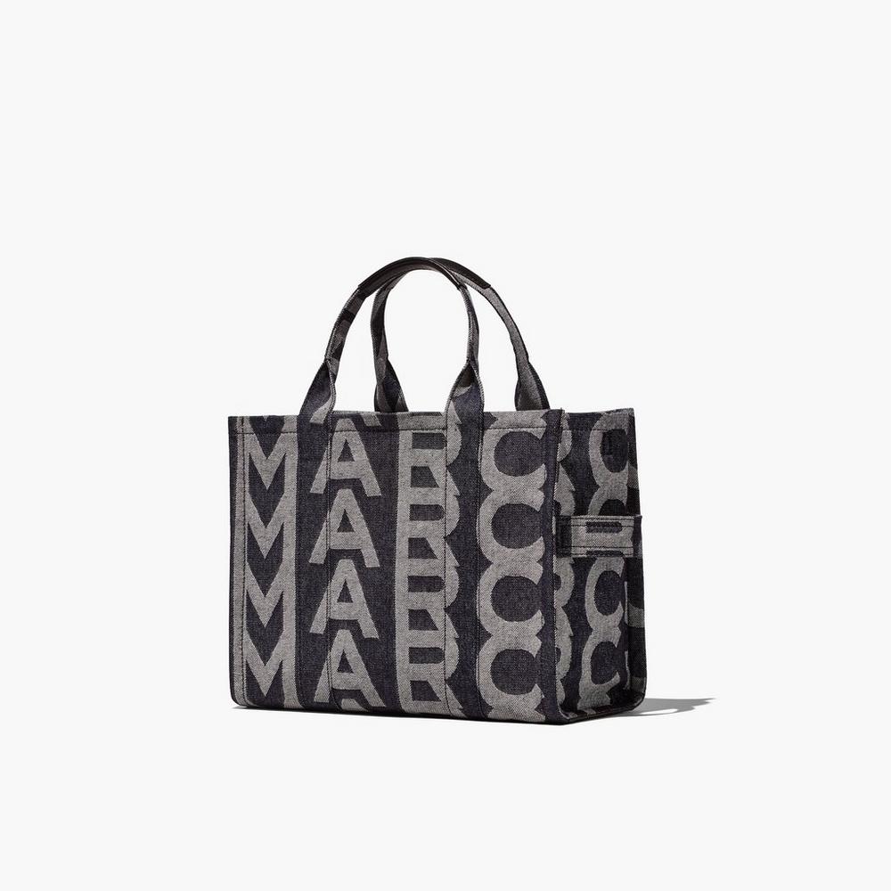 Bolso Tote Marc Jacobs Monogram Denim Medium Mujer Azules | BFPT-80479