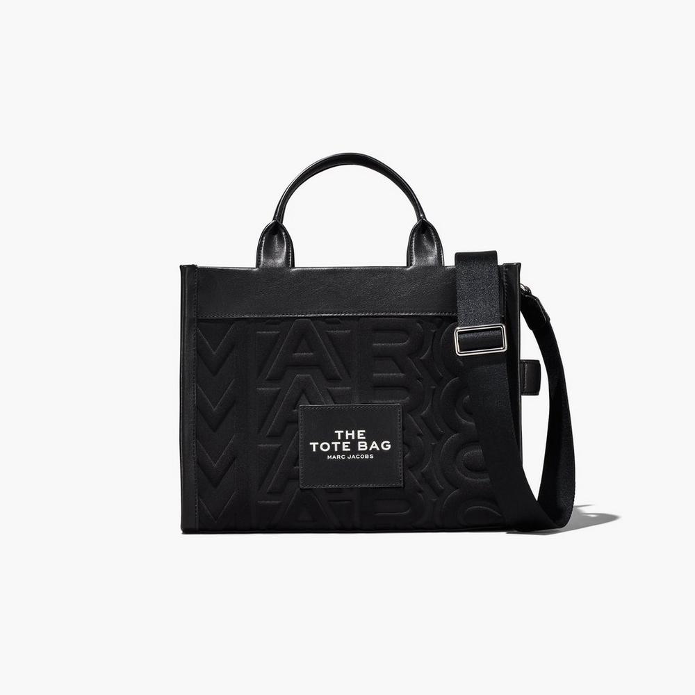 Bolso Tote Marc Jacobs Monogram Neoprene Medium Mujer Negras | ZEUF-41267