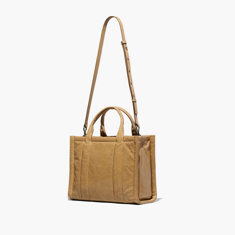 Bolso Tote Marc Jacobs Shiny Crinkle Medium Mujer Marrones Claro | CNGU-83409