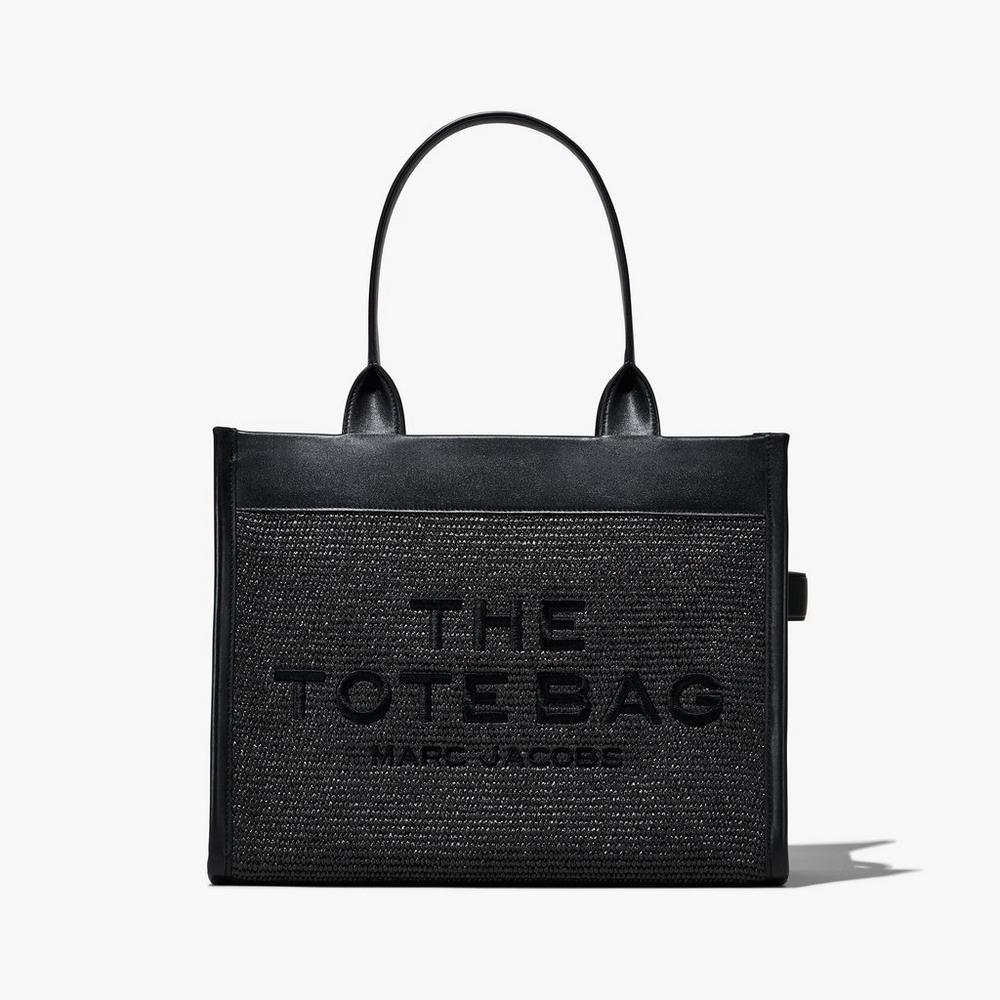 Bolso Tote Marc Jacobs Woven DTM Large Mujer Negras | DFGK-08593