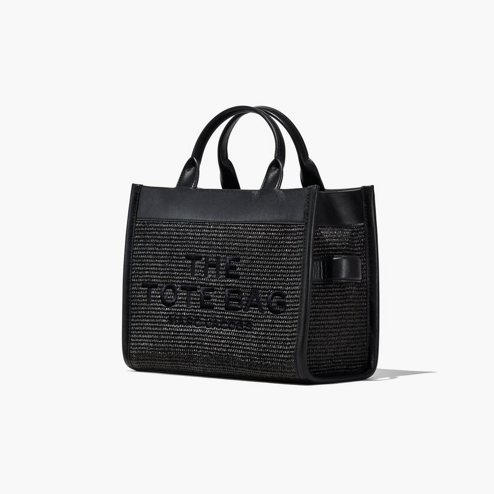 Bolso Tote Marc Jacobs Woven DTM Medium Mujer Negras | AVXT-70895