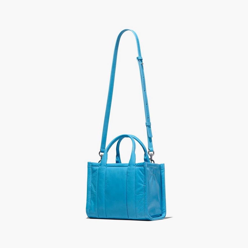 Bolsos Cruzados Marc Jacobs Shiny Crinkle Mini Tote Mujer Azules | WPRL-09185