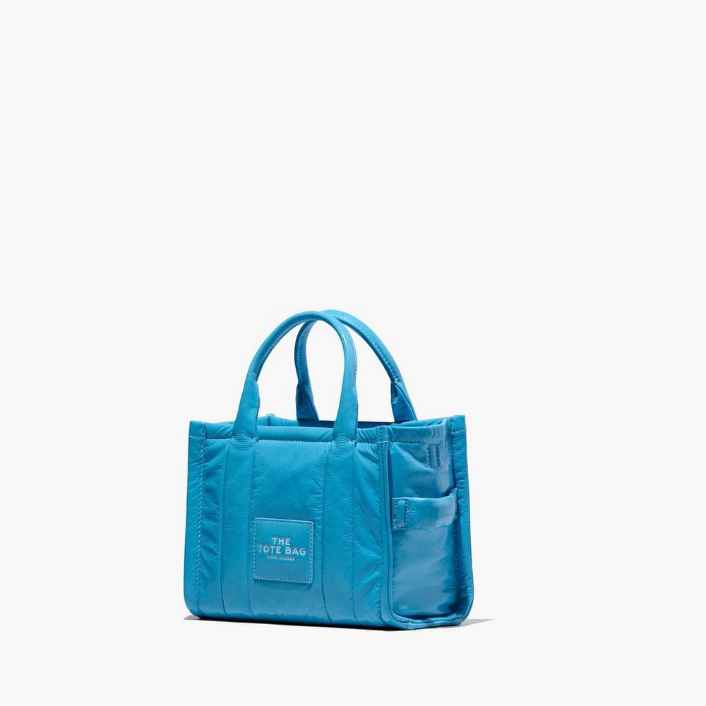 Bolsos Cruzados Marc Jacobs Shiny Crinkle Mini Tote Mujer Azules | WPRL-09185