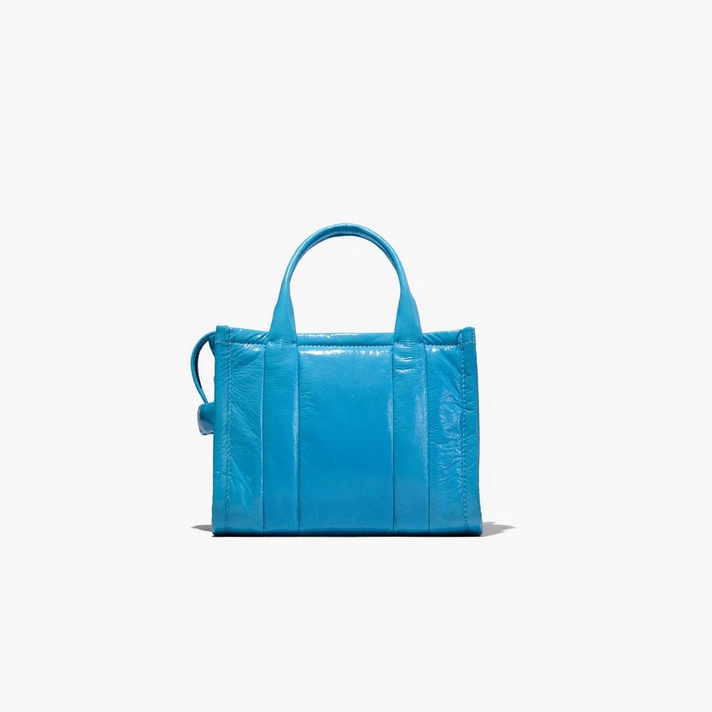 Bolsos Cruzados Marc Jacobs Shiny Crinkle Mini Tote Mujer Azules | WPRL-09185