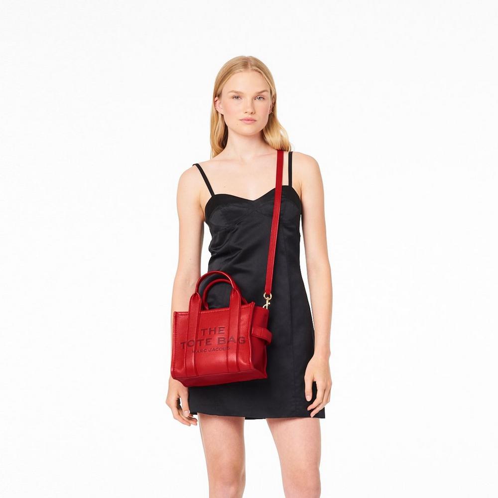 Bolsos Mini Marc Jacobs Leather Mujer Rojas | UVGY-91672