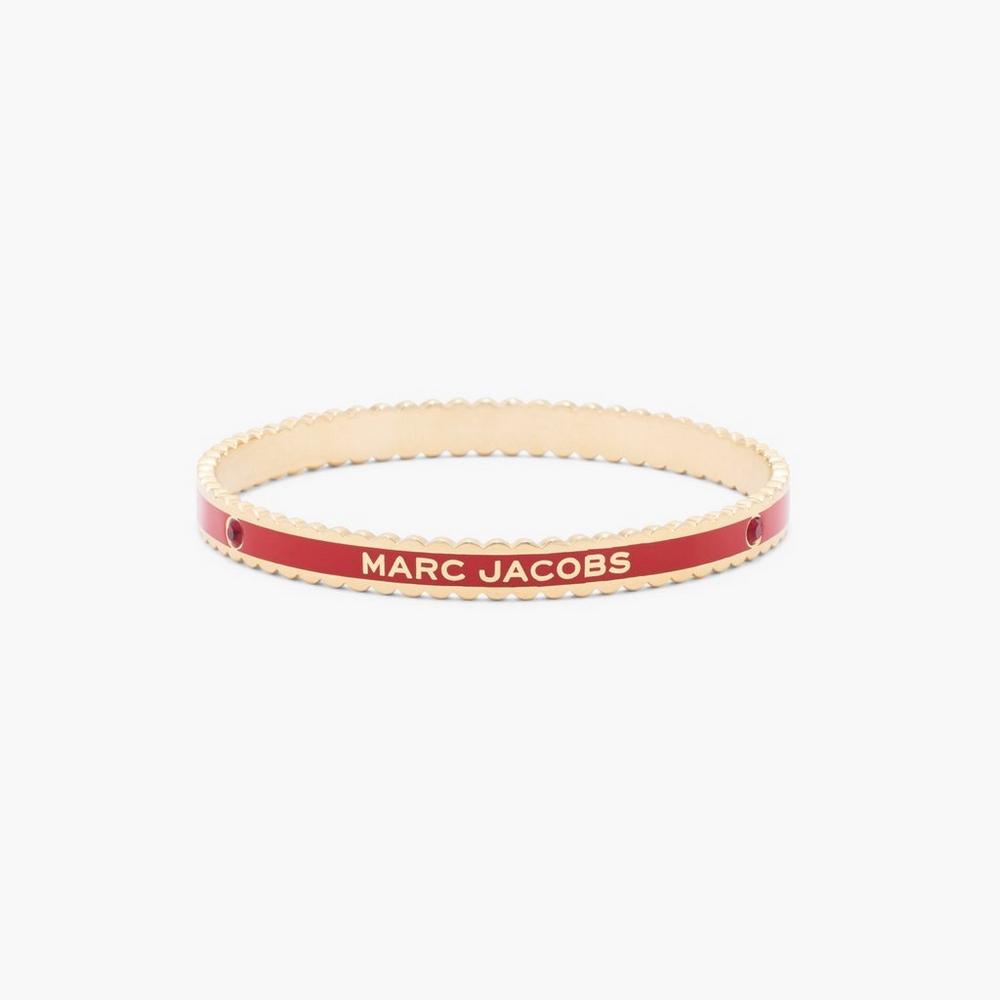 Brazaletes Marc Jacobs Medallion Scalloped Mujer Rojas Doradas | LJWP-82534