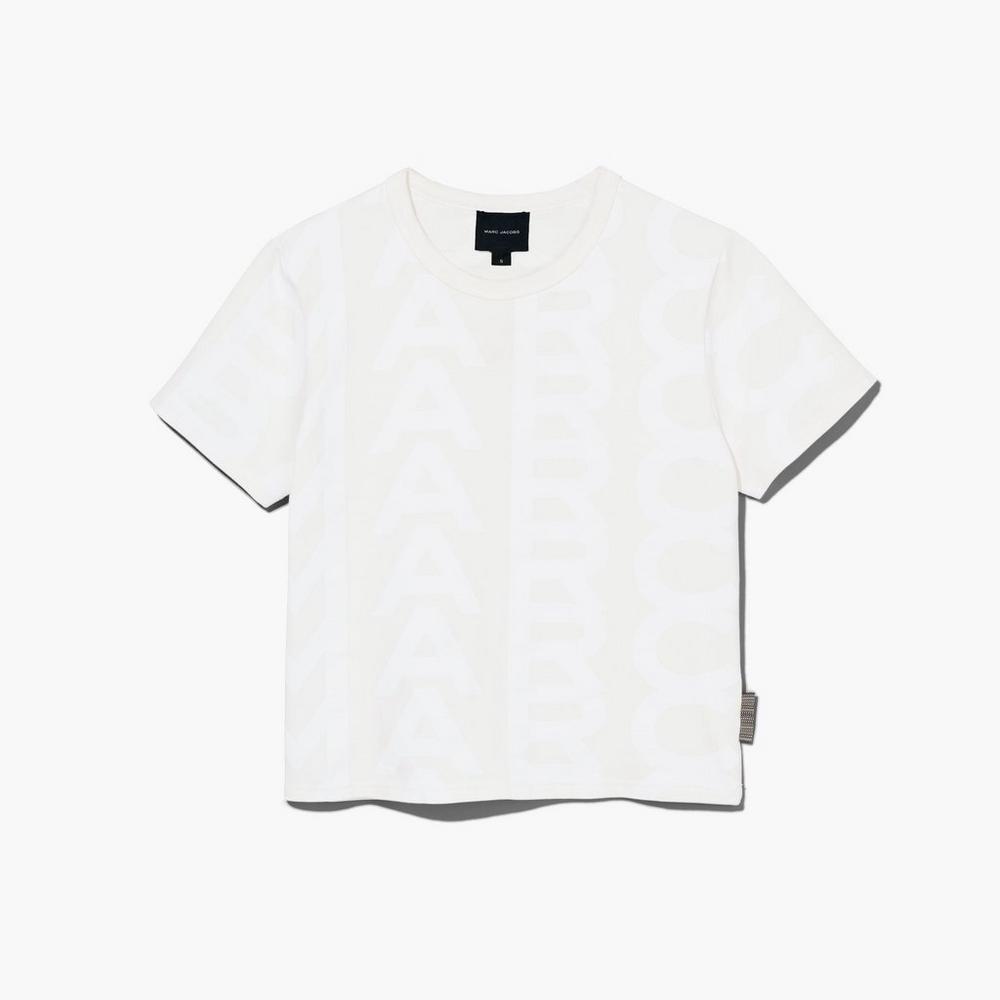 Camiseta Marc Jacobs Monogram Baby Tee Mujer Blancas | SVDQ-39086