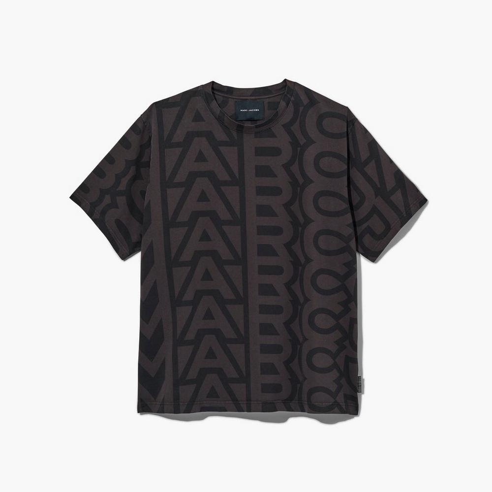 Camiseta Marc Jacobs Monogram Big T-Shirt Mujer Negras | DXFY-09831