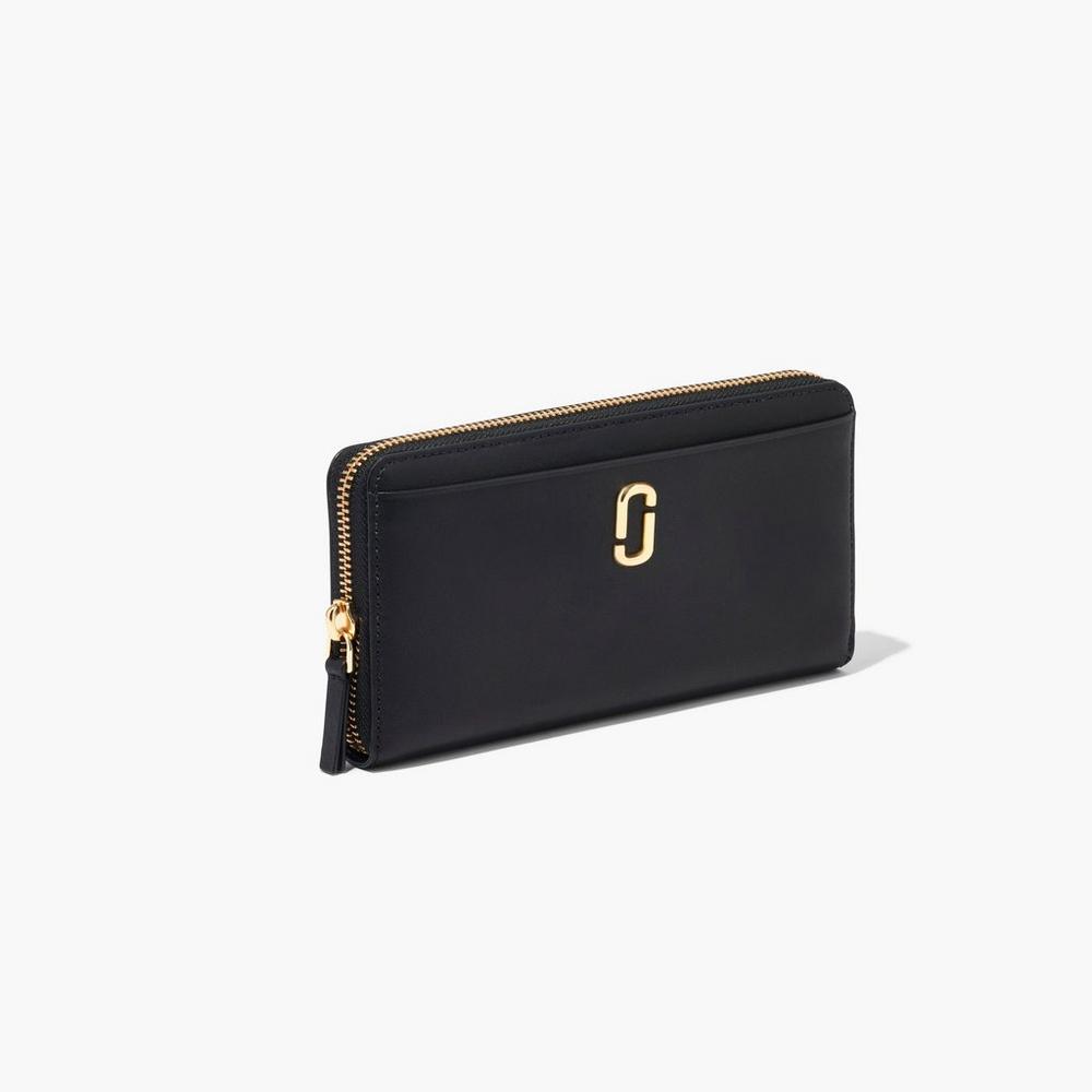 Carteras Grandes Marc Jacobs J Marc Continental Mujer Negras | FGNE-38062