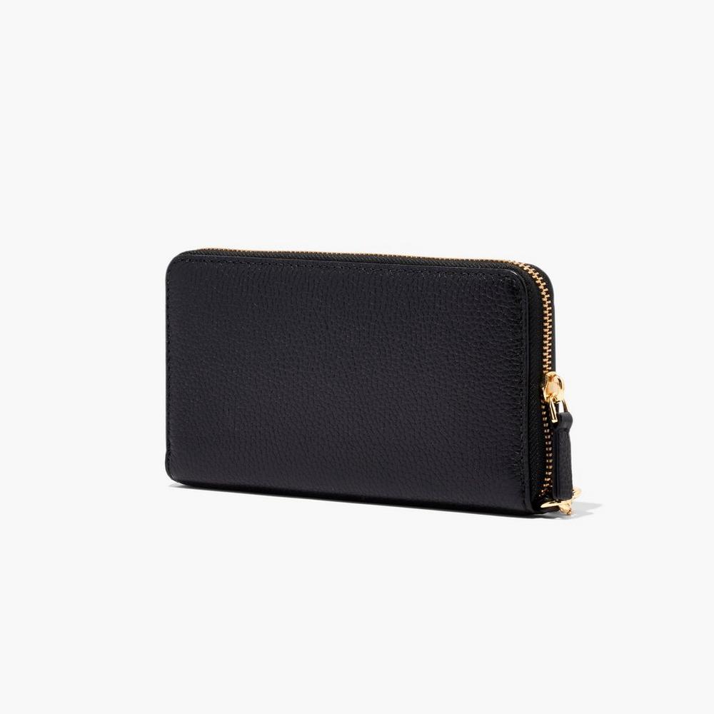 Carteras Grandes Marc Jacobs Leather Continental Mujer Negras | QXIL-04798