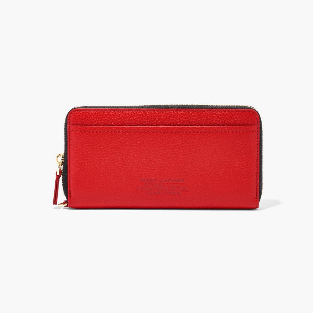 Carteras Grandes Marc Jacobs Leather Continental Mujer Rojas | SORT-91473