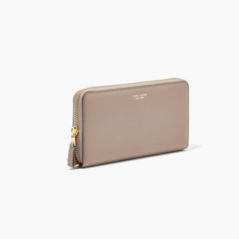 Carteras Grandes Marc Jacobs Slim 84 Continental Wristlet Mujer Marrones | EMYO-56240